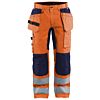 High Vis Oranje/Marineblauw