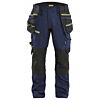Donker marineblauw/High vis geel