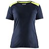 Donker marineblauw/High vis geel