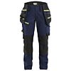 Donker marineblauw/High vis geel