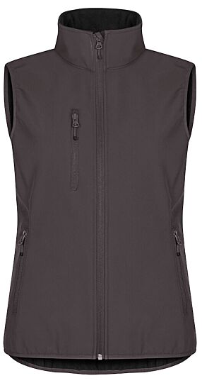 Clique Classic Softshell Vest Dames Donkergrijs