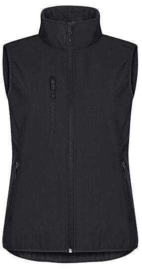 Clique Classic Softshell Vest Dames Zwart