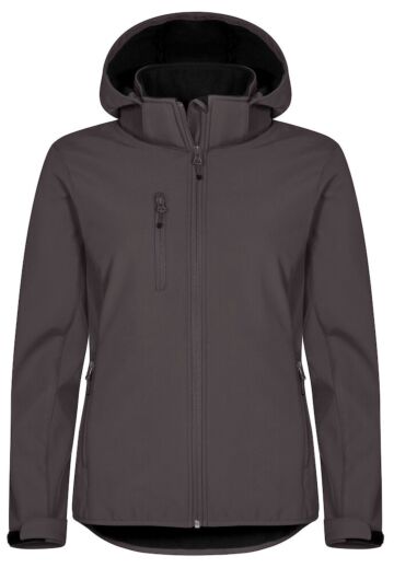 Clique Classic Softshell Hoody Dames Donkergrijs