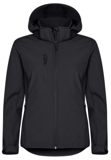 Clique Classic Softshell Hoody Dames Zwart