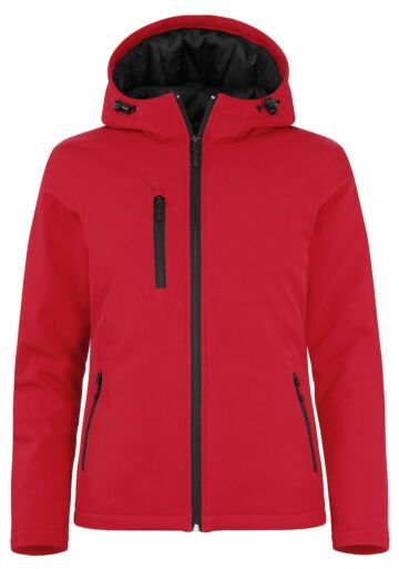 Clique Padded Hoody Softshell Dames Rood