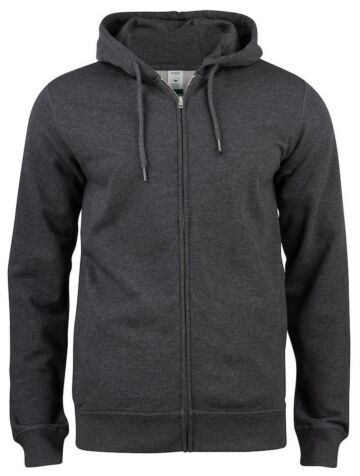 Clique Premium OC Hoody FZ Antraciet Melange