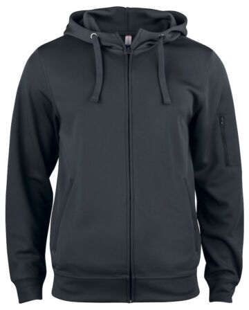 Clique Basic Active Hoody Full Zip Heren Zwart