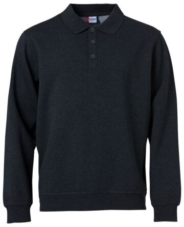Clique Basic Polo Sweater Antraciet Melange