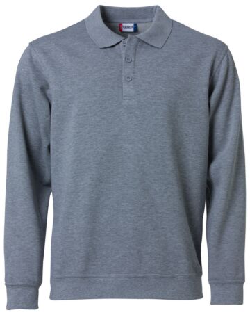 Clique Basic Polo Sweater Grijsmelange