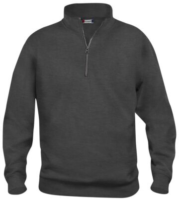 Clique Basic halfzip Antraciet Melange