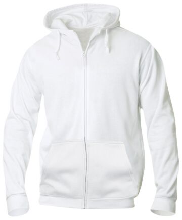 Clique Basic Heren Hoody Full Zip Wit