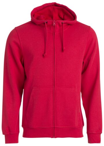 Clique Basic hoody full zip Rood