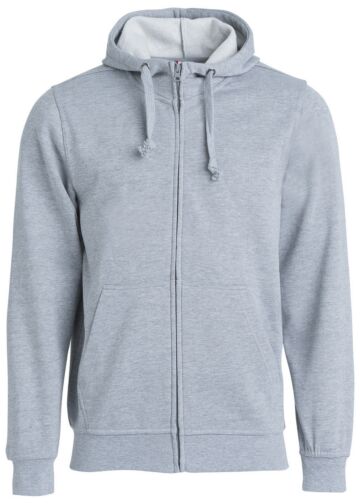 Clique Basic hoody full zip Grijs Melange