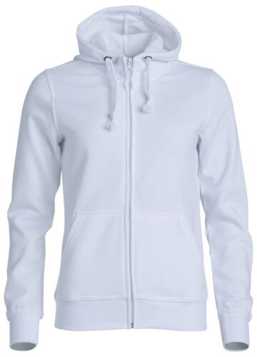 Clique Dames Basic Hoody Full Zip Wit
