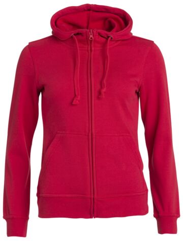 Clique Basic hoody full zip Dames Rood