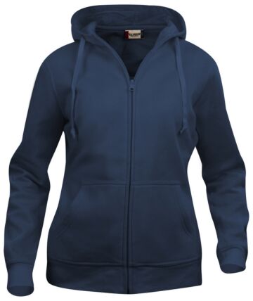 Clique Basic hoody full zip ds Donker Navy