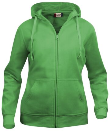 Clique Basic hoody full zip ds Appelgroen