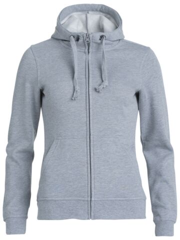 Clique Basic hoody full zip ds Grijs Melange