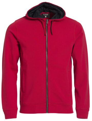 Clique Classic Hoody FZ Rood