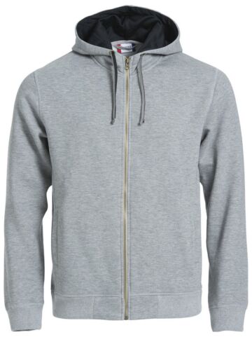 Clique Classic Hoody FZ Grijs Melange
