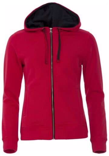 Clique Classic Hoody FZ Ladies Rood