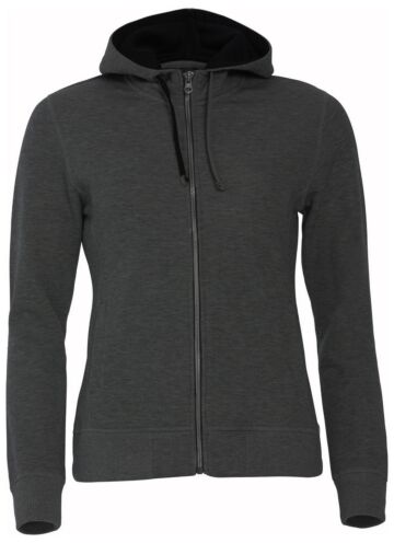 Clique Classic Hoody FZ Ladies Antraciet Melange