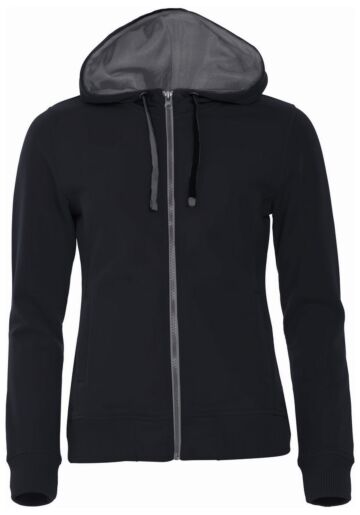 Clique Classic Hoody FZ Ladies Zwart