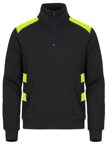 Clique Ambition Half Zip Signaalgeel