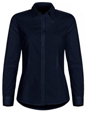 Clique Stretch Dames Overhemd Donker Marineblauw