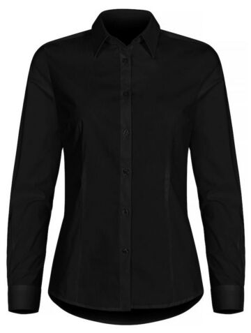 Clique Stretch Dames Overhemd Zwart