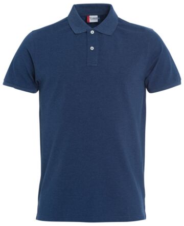Clique Premium Heren Polo Blauwmelange
