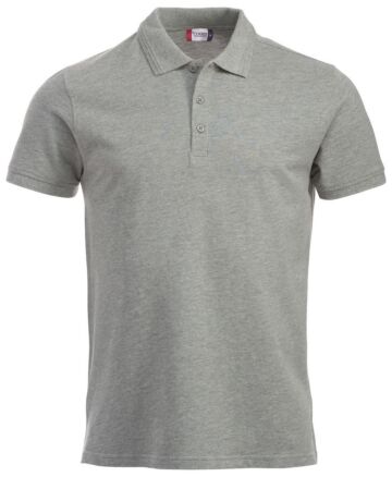 Clique Manhattan Heren Polo Grijs Melange