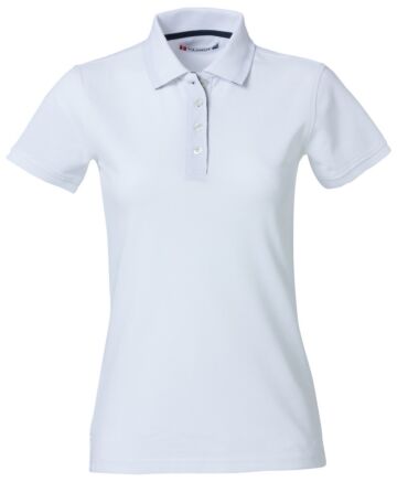 Clique Heavy Premium Polo Ladies Wit