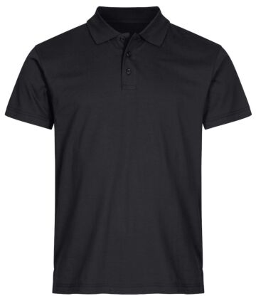 Clique Single Jersey Polo Zwart