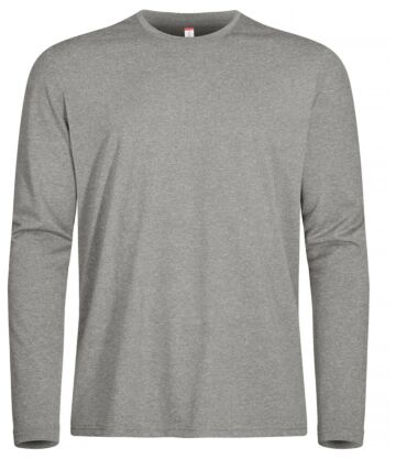 Clique Basic Active-T Ls Heren Grijsmelange
