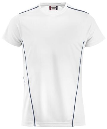 Clique Ice Sport T Wit/Navy