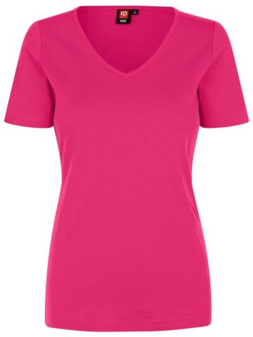 Pro Wear by Id 0506 Interlock T-shirt v-hals dames Roze