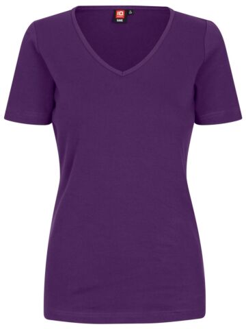 Pro Wear by Id 0506 Interlock T-shirt v-hals dames Paars