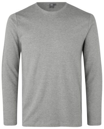 Pro Wear by Id 0518 Interlock T-shirt lange mouw Grijs gemêleerd