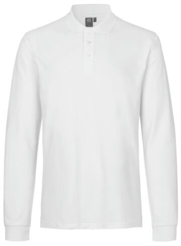 Pro Wear by Id 0544 Poloshirt met lange mouw stretch Wit