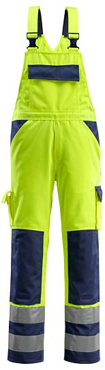 Mascot 07169-470 Amerikaanse overall met kniezakken Hi-Vis Geel/Marine