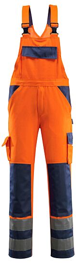 Mascot 07169-860 Amerikaanse overall met kniezakken Hi-Vis Oranje/Marine