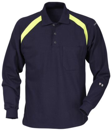 Fristads Flamestat poloshirt lange mouwen 784 PFLA Donker marineblauw