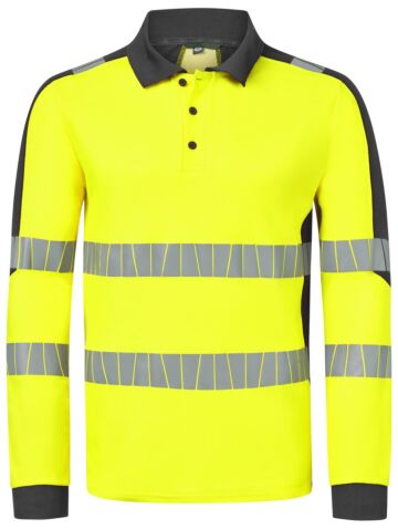 HAVEP 10079 Polo High Visibility+ Fluo Geel/Charcoal