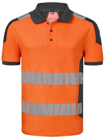 HAVEP 10080 Polo High Visibility+ Fluo Oranje/Charcoal