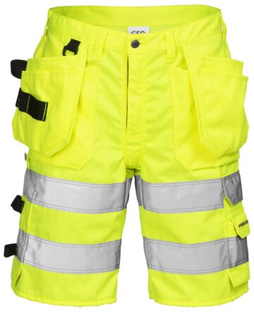 Fristads High vis korte broek klasse 2 2028 PLU Hi-Vis geel
