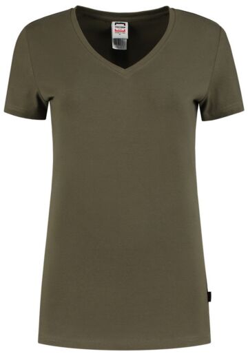 Tricorp 101008 T-Shirt V Hals Slim Fit Dames Army