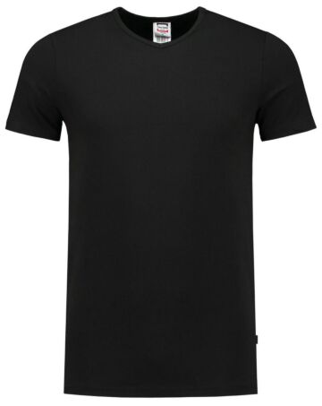 Tricorp 101012 T-shirt Elastaan Fitted V Hals Zwart