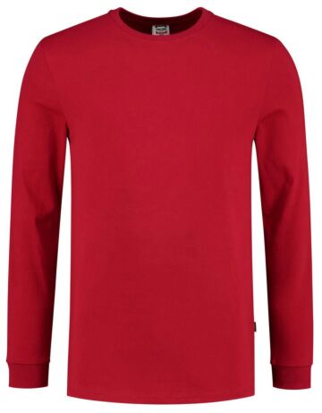 Tricorp 101015 T-shirt Lange Mouw 60°C Wasbaar Rood