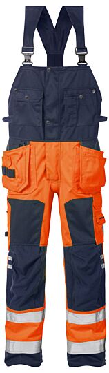 Fristads High vis Amerikaanse overall klasse 2 1014 PLU Hi-Vis oranje/marineblauw
